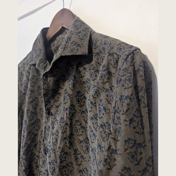 CORNELIANI CC - Corduroy patterned shirt - Sz 15 / 38 - Picture 2 of 8